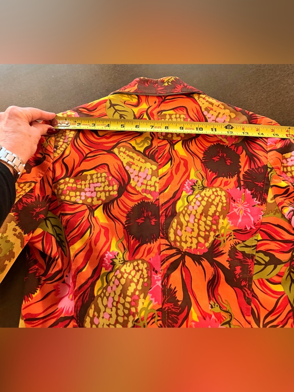Vintage D&G by Dolce & Gabbana Vibrant Orange Floral Blazer | size 6 - Picture 15 of 16